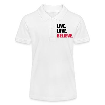 Glaube - Stanley/Stella Teenager Bio-Poloshirt MINI SPRINTER - Weiß - Vorne