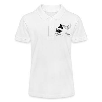 Musique vintage (noir) - Polo bio MINI SPRINTER Stanley/Stella Ado - blanc - Devant
