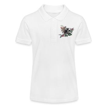 Die fliegende Katze - Stanley/Stella Teenager Bio-Poloshirt MINI SPRINTER - Weiß - Vorne