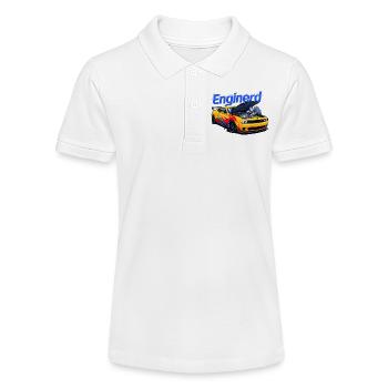 Muscle Car Being Worked On By Mechanic - Stanley/Stella Teen Organic Polo Shirt MINI SPRINTER - white - Front