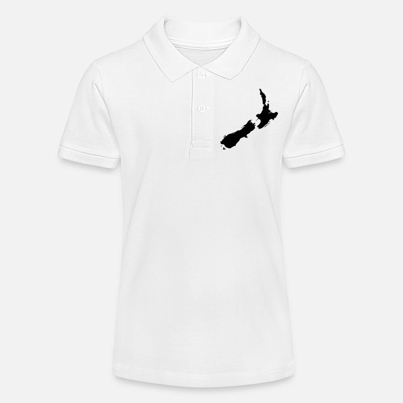 Carte Nouvelle-Zélande - Polo bio MINI SPRINTER Stanley/Stella Ado - blanc