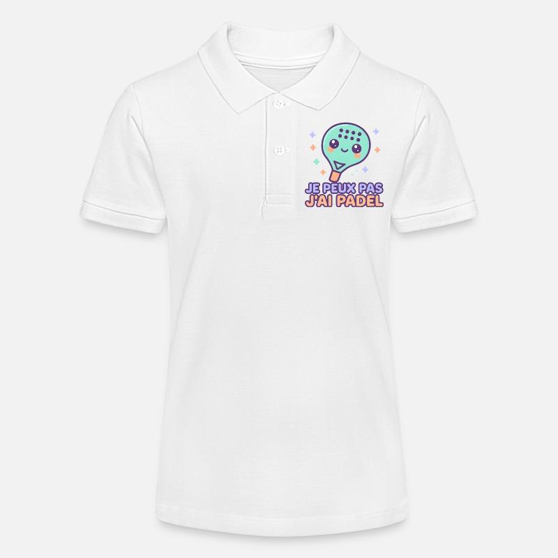 Je peux pas j'ai padel - Polo bio MINI SPRINTER Stanley/Stella Ado - blanc