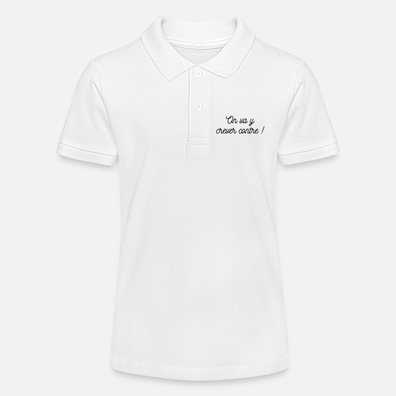 On va y crever contre ! - Polo bio MINI SPRINTER Stanley/Stella Ado - blanc