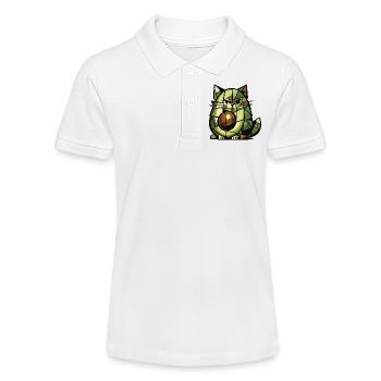 AvoCat-Kubismus-Version - Stanley/Stella Teenager Bio-Poloshirt MINI SPRINTER - Weiß - Vorne