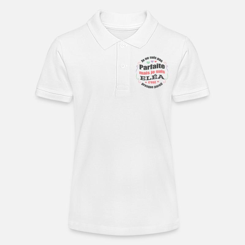 ELÉA PARFAITE - PRENOM ELÉA - Polo bio MINI SPRINTER Stanley/Stella Ado - blanc