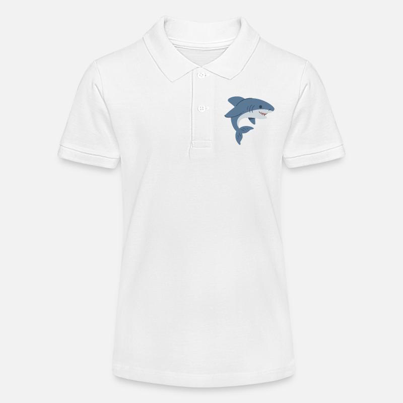 requin mignon - Polo bio MINI SPRINTER Stanley/Stella Ado - blanc