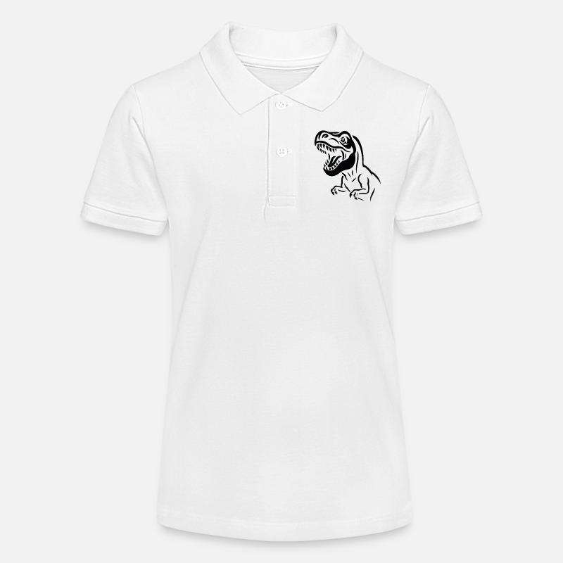 Morsure Dino Silhouette Rex - Polo bio MINI SPRINTER Stanley/Stella Ado - blanc