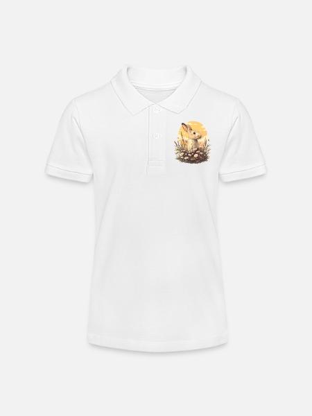 Hasen Hase - Stanley/Stella Teenager Bio-Poloshirt MINI SPRINTER - Weiß
