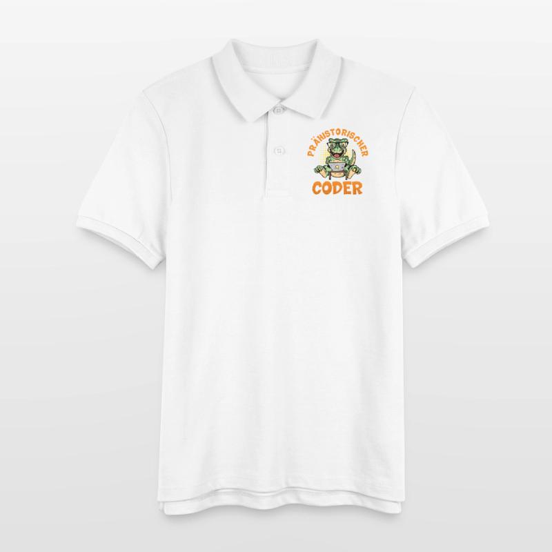 Coding PREHISTORIC CODER Fun Stanley/Stella Teen Organic Polo Shirt MINI SPRINTER
