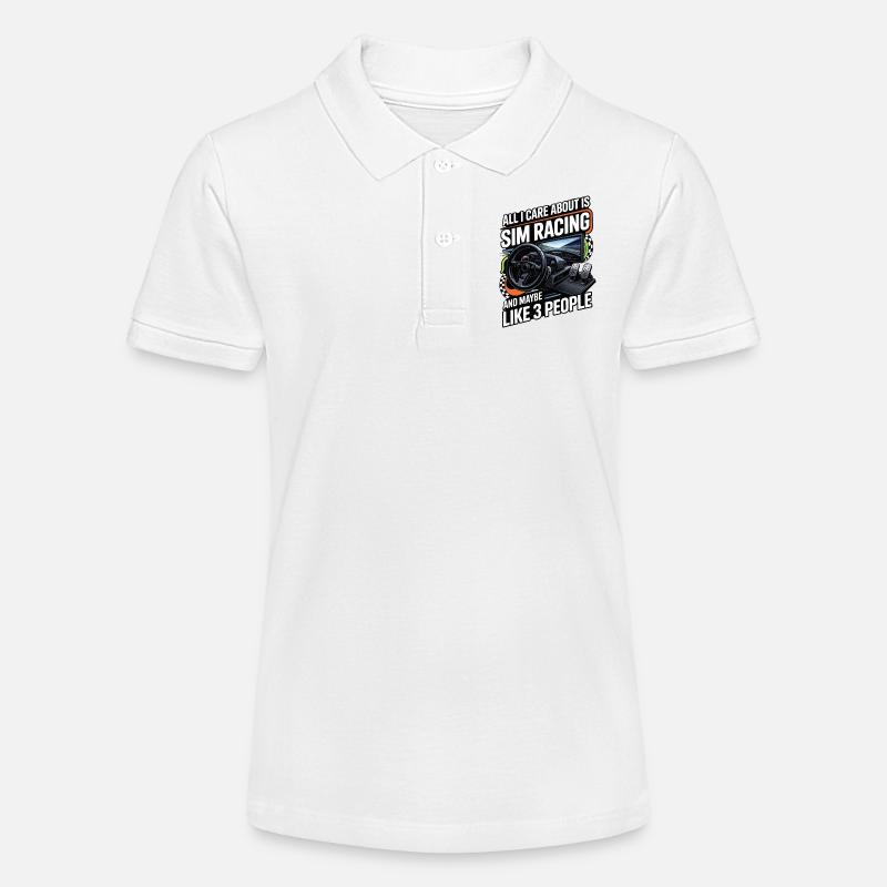 Tout ce qui m’intéresse, c’est le sim racing et la vie - Polo bio MINI SPRINTER Stanley/Stella Ado - blanc
