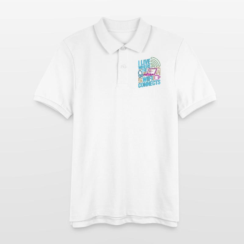 Remote Developer I Live Where The Web Developer Stanley/Stella Teenager Bio-Poloshirt MINI SPRINTER