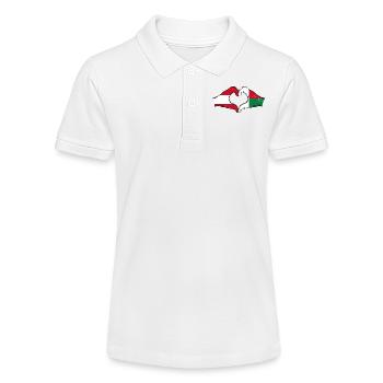 Autriche Madagascar Drapeau Mains Coeur Forme Utilisé - Polo bio MINI SPRINTER Stanley/Stella Ado - blanc - Devant