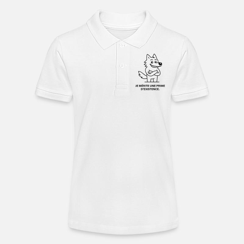 Prime d'existence du loup arrogant - Polo bio MINI SPRINTER Stanley/Stella Ado - blanc