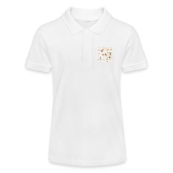 Buchstabe H, Monogramm, Tiermuster - Stanley/Stella Teenager Bio-Poloshirt MINI SPRINTER - Weiß - Vorne