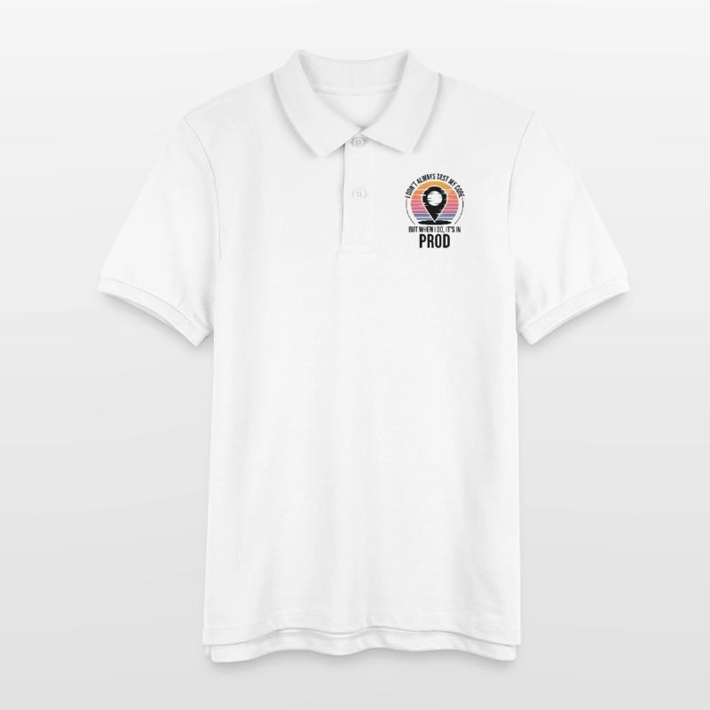 Developer Coder Programmer Prod Testing Humor Stanley/Stella Teen Organic Polo Shirt MINI SPRINTER