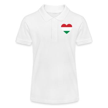 Love Liebe geschenk UNGARN Hungary - Stanley/Stella Teenager Bio-Poloshirt MINI SPRINTER - Weiß - Vorne