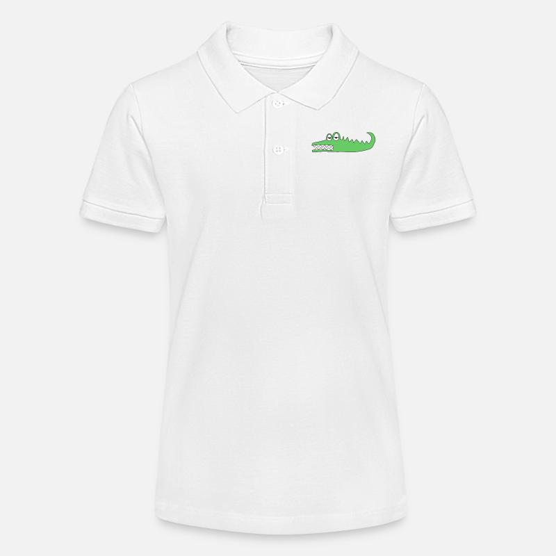 Krokodil - Stanley/Stella Teenager Bio-Poloshirt MINI SPRINTER - Weiß