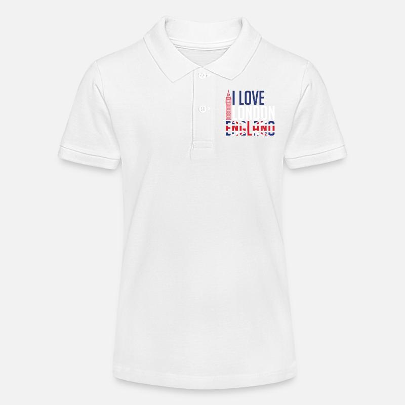 J'aime Londres Angleterre - Polo bio MINI SPRINTER Stanley/Stella Ado - blanc