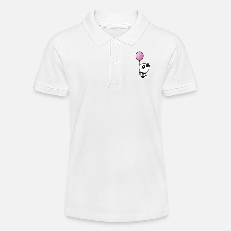 panda avec baloon - Polo bio MINI SPRINTER Stanley/Stella Ado - blanc
