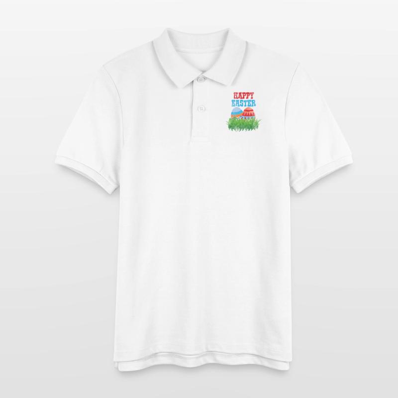 Easter Easter Eggs Easter Bunny Jesus Easter Christian Stanley/Stella Teen Organic Polo Shirt MINI SPRINTER