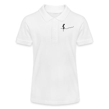 wegweiser mit berglinie - Stanley/Stella Teenager Bio-Poloshirt MINI SPRINTER - Weiß - Vorne