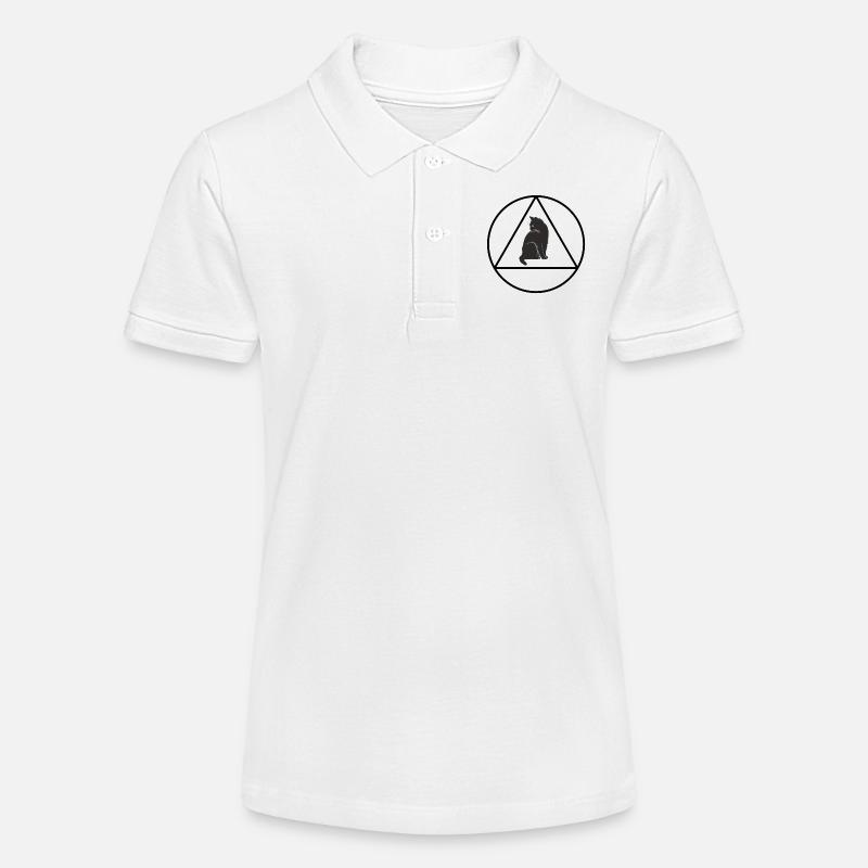 Triangle Cat Hipster - Polo bio MINI SPRINTER Stanley/Stella Ado - blanc