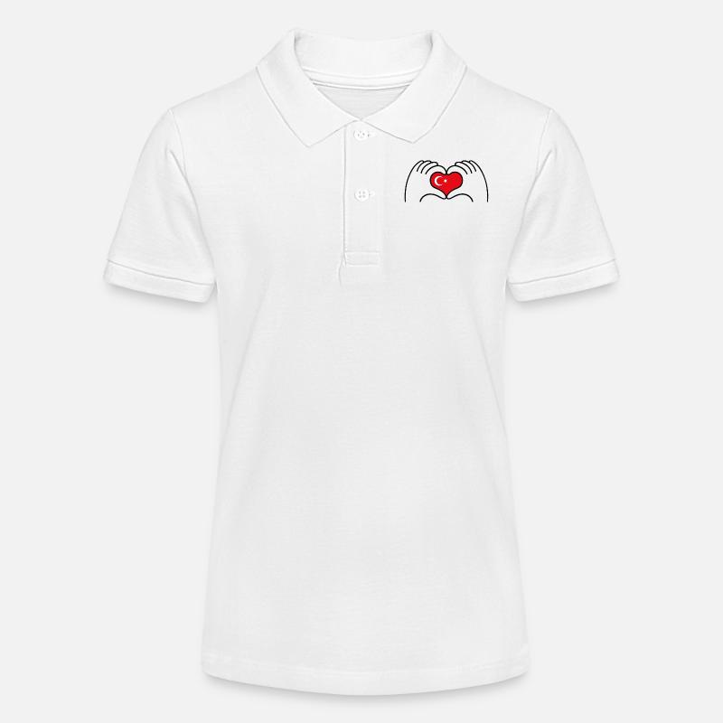 Coeur Turquie - Polo bio MINI SPRINTER Stanley/Stella Ado - blanc