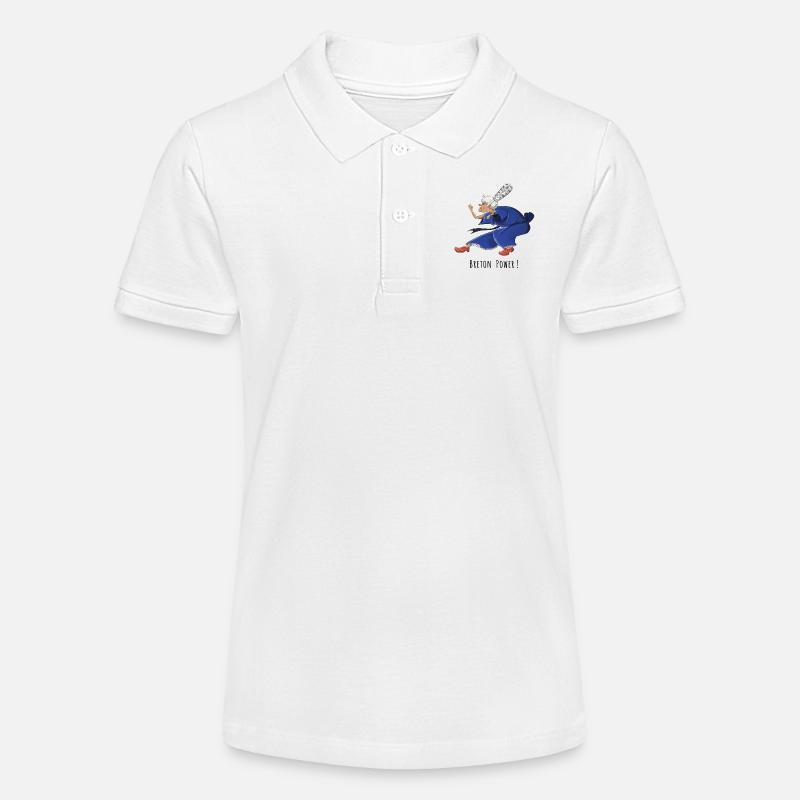 Breton power - Polo bio MINI SPRINTER Stanley/Stella Ado - blanc