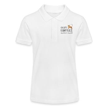 Attention chat de combat minou cadeau idée - Polo bio MINI SPRINTER Stanley/Stella Ado - blanc - Devant