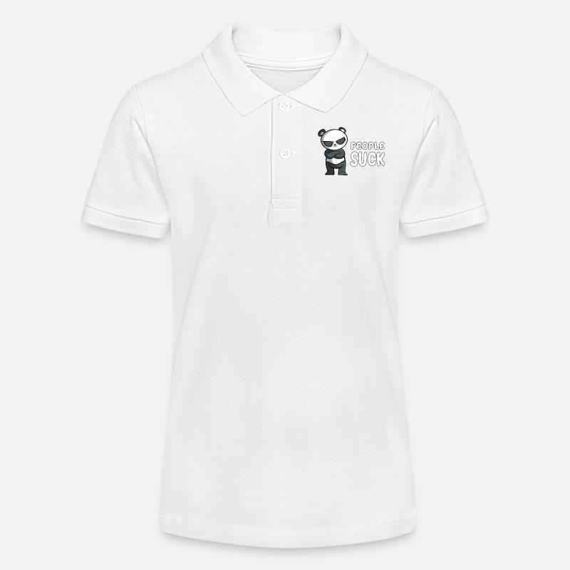 Les gens sucent - Panda - Polo bio MINI SPRINTER Stanley/Stella Ado - blanc
