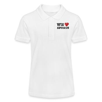 we_love_sports_vintage - Stanley/Stella Teen Organic Polo Shirt MINI SPRINTER - white - Front
