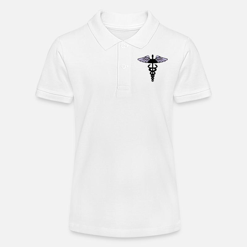 Caducée - Polo bio MINI SPRINTER Stanley/Stella Ado - blanc