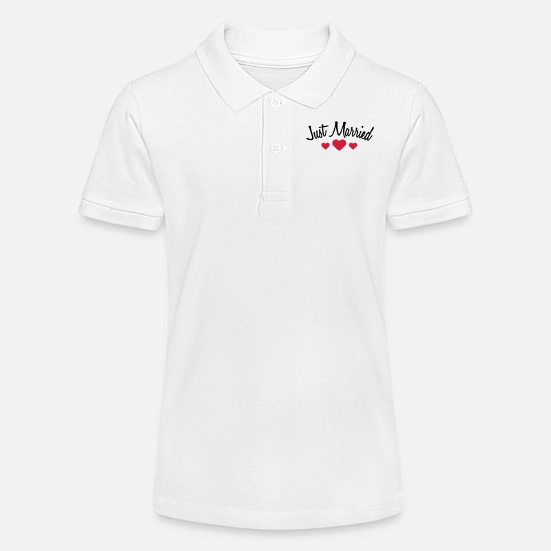 Just Married Hearts Logo Design - Polo bio MINI SPRINTER Stanley/Stella Ado - blanc