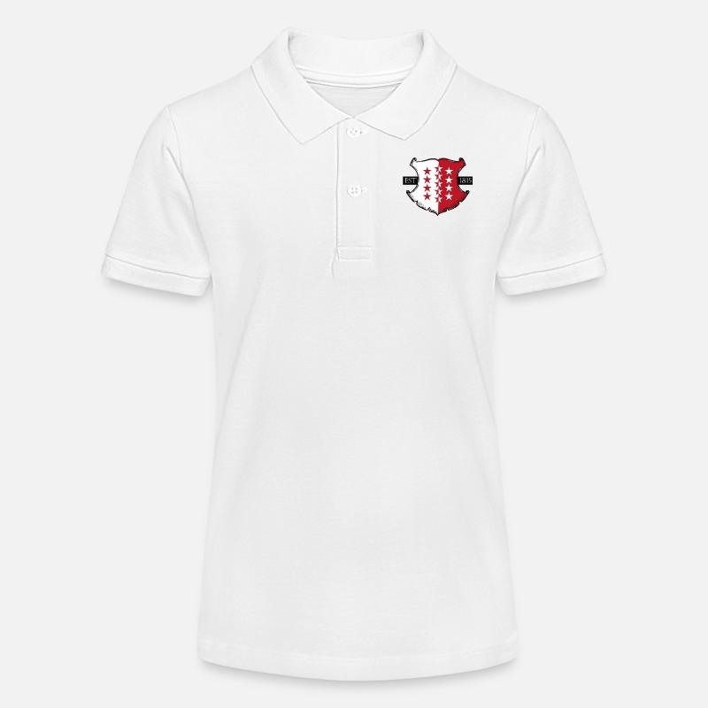 Le tablier à raclette du Valais - 1815 - Wallis - Polo bio MINI SPRINTER Stanley/Stella Ado - blanc