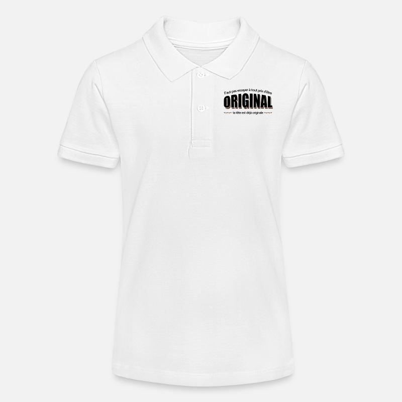 Dikkenek Original - Polo bio MINI SPRINTER Stanley/Stella Ado - blanc