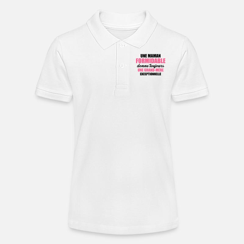une grand mère exceptionnelle - Polo bio MINI SPRINTER Stanley/Stella Ado - blanc
