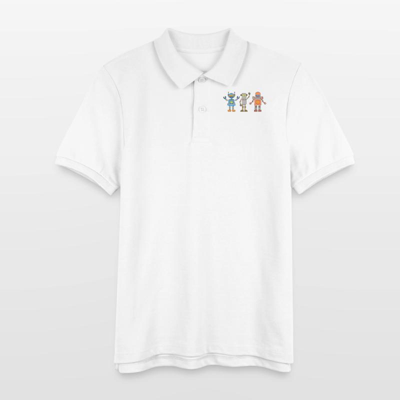 Robot Artificial Intelligence Kid comic AI sheet Stanley/Stella Teen Organic Polo Shirt MINI SPRINTER