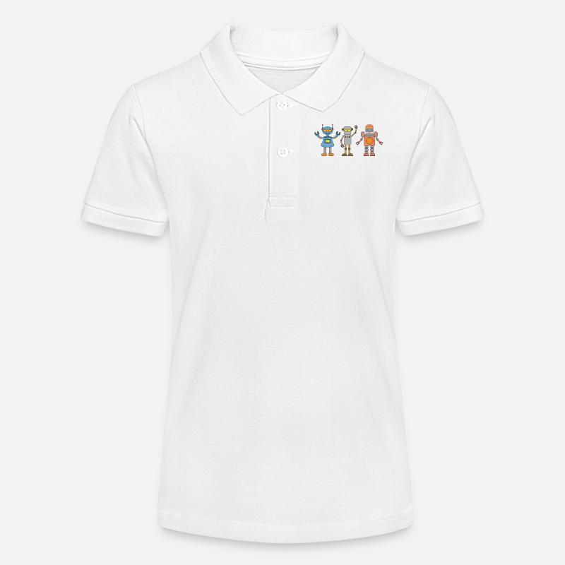 Feuille d’Ia comique robot Intelligence - Polo bio MINI SPRINTER Stanley/Stella Ado - blanc
