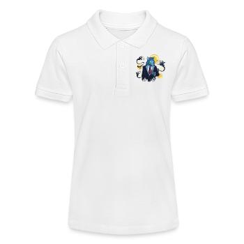 Blue Ink Spirits - A Wolf Heart Whisper - Stanley/Stella Teen Organic Polo Shirt MINI SPRINTER - white - Front