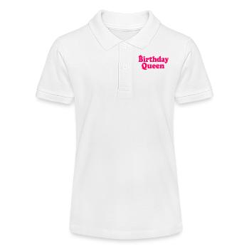 Birthday queen - Polo bio MINI SPRINTER Stanley/Stella Ado - blanc - Devant