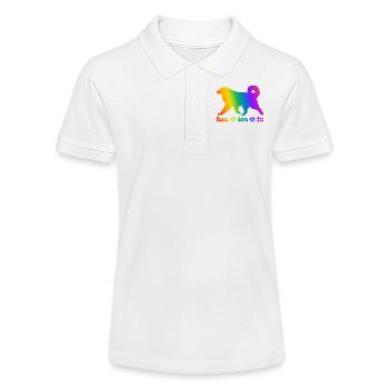 Pyrenäen-Sennenhund, vollständig anpassbar nach Wunsch - Stanley/Stella Teenager Bio-Poloshirt MINI SPRINTER - Weiß - Vorne