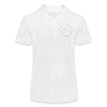 Hundekopf mit Knochen - Stanley/Stella Teenager Bio-Poloshirt MINI SPRINTER - Weiß - Vorne