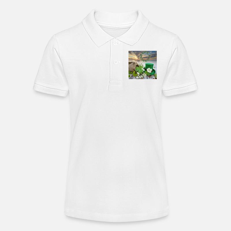 Saint patrick - Polo bio MINI SPRINTER Stanley/Stella Ado - blanc