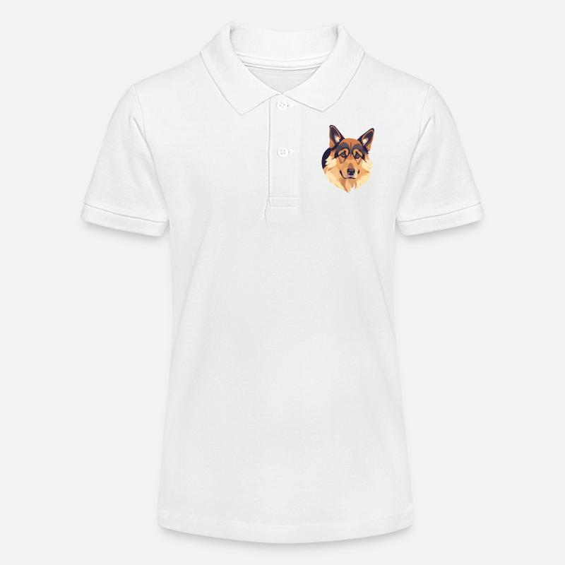 Chiot Berger Hopf Chien - Polo bio MINI SPRINTER Stanley/Stella Ado - blanc