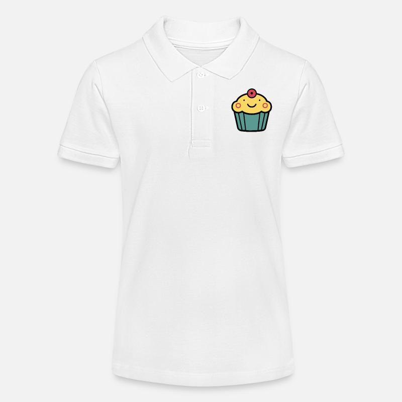 Cupcake im Kinderstyle - Stanley/Stella Teenager Bio-Poloshirt MINI SPRINTER - Weiß