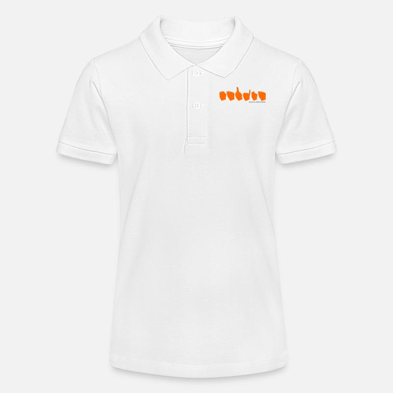 Marina (orange) - Polo bio MINI SPRINTER Stanley/Stella Ado - blanc