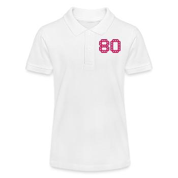80. 80 JAHRE. 80-JÄHRIGES JUBILÄUM. 80-JÄHRIGES JUBILÄUM. - Stanley/Stella Teenager Bio-Poloshirt MINI SPRINTER - Weiß - Vorne