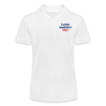 Letzte Ausfahrt: Ehe / Poltern - Stanley/Stella Teenager Bio-Poloshirt MINI SPRINTER - Weiß - Vorne