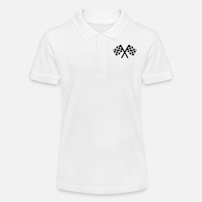 gagnant - drapeau - Polo bio MINI SPRINTER Stanley/Stella Ado - blanc