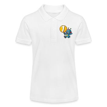 erster Geburtstag, 1. Geburtstag kleiner Roboter - Stanley/Stella Teenager Bio-Poloshirt MINI SPRINTER - Weiß - Vorne